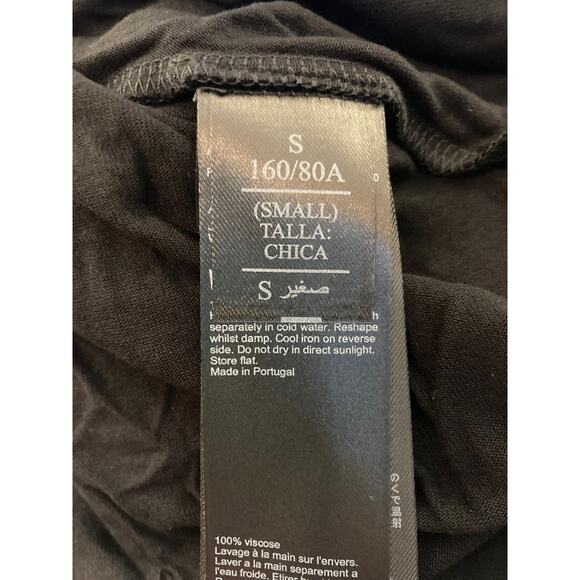 AllSaints Jayda Jersey Front Wrap Sleeveless Mini Dress Size Small in Black NWT - Picture 6 of 7